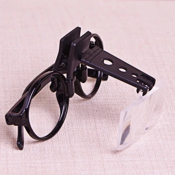 

Folding Eyeglass Clip Transparent Acrylic On Magnifying Lens Flip Loupe Magnifying Glass Handsfree Precise Magnifier