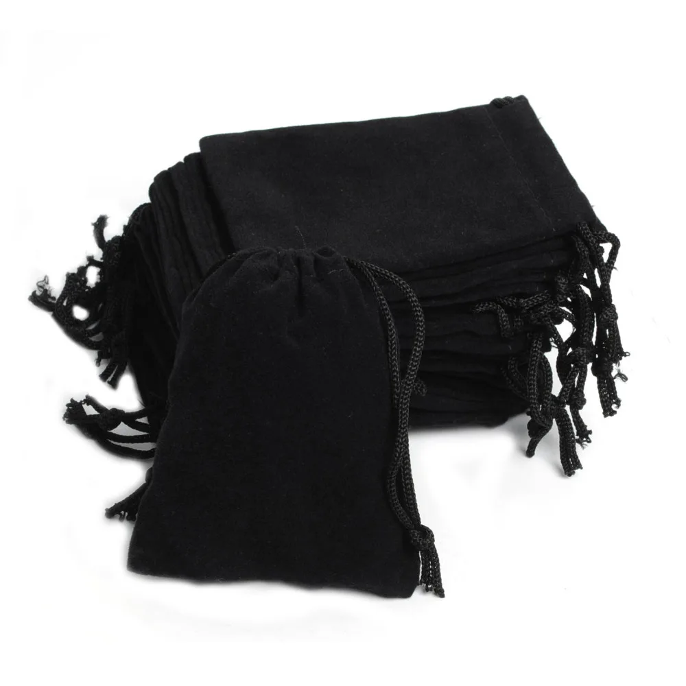 Бархатный мешочек для ювелирных изделий 5 х7 см 100 шт./лот|velvet jewelry bag|velvet gift bagblack velvet