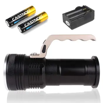 

6000LM T6 Rechargeable Flashligh Aluminum Handheld Torch+2*18650+Charger free shipping