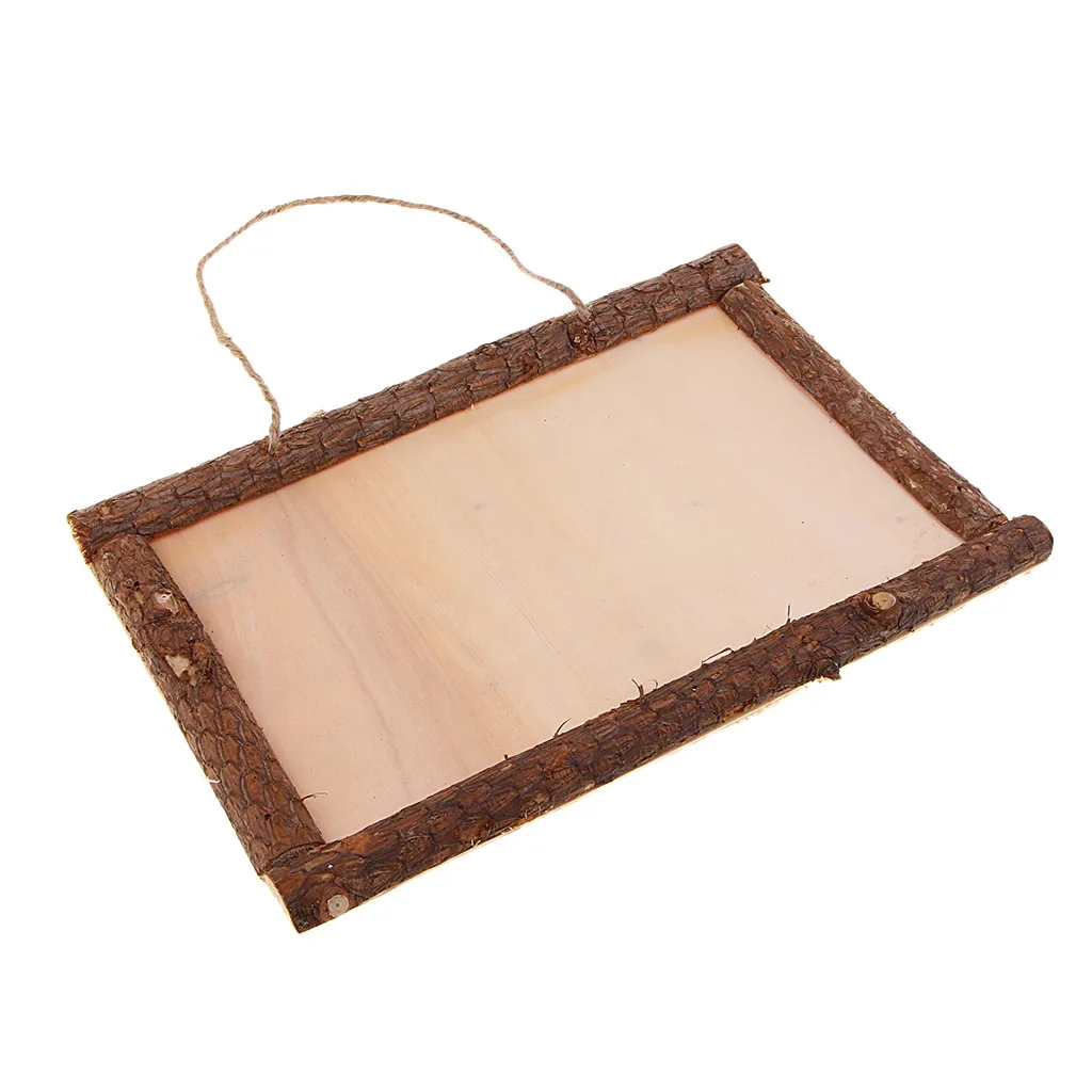 Wooden Photo Frame Vintage Style Blank Wood Picture Frame Sign Plaque for Rustic Wedding Decoration, Home Decor Crafts