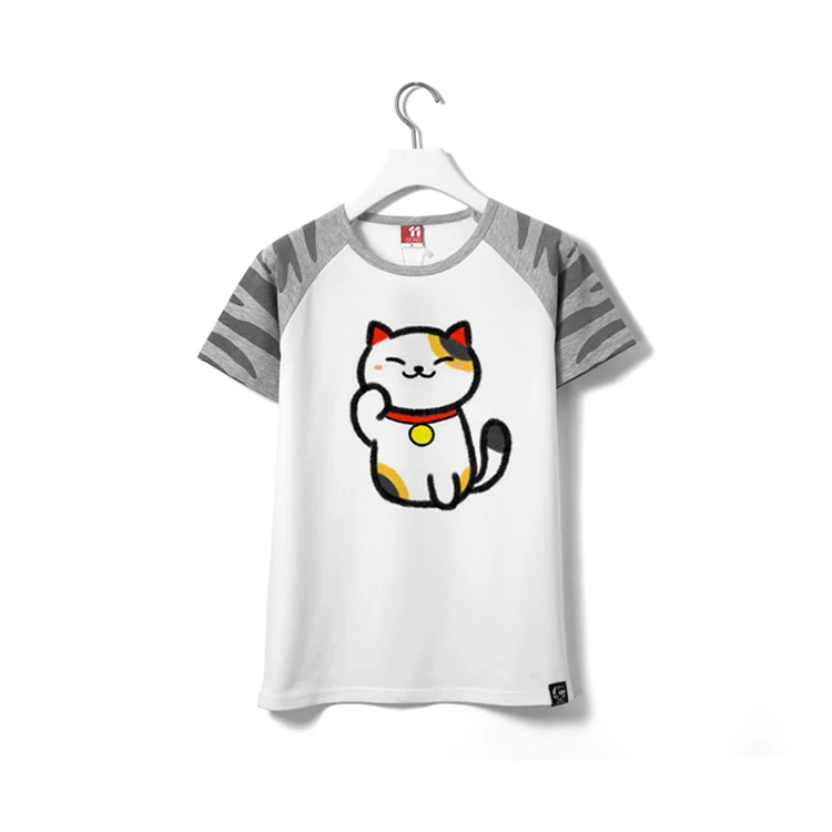 Летняя футболка для девочек, Harajuku, футболка, Neko Atsume, аниме, рисунок, японский, Kawaii, одежда, повседневная женская футболка, футболки с котом