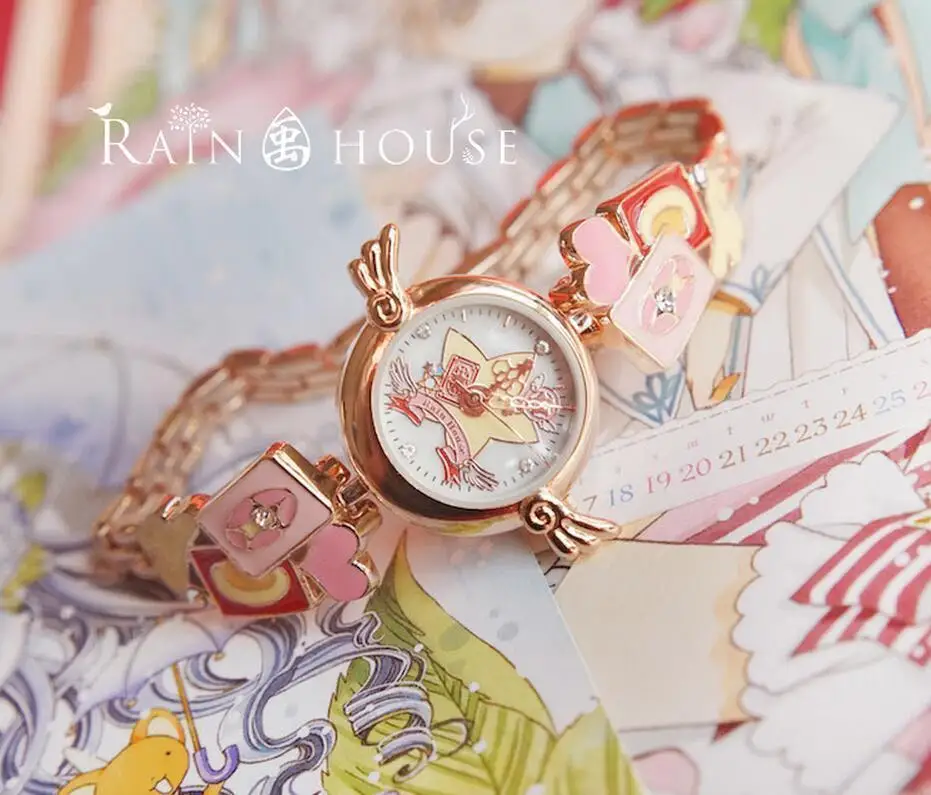 Карта Captor Cardcaptor Sakura Kinomoto крыло со звездой трость прозрачная карта наручные часы