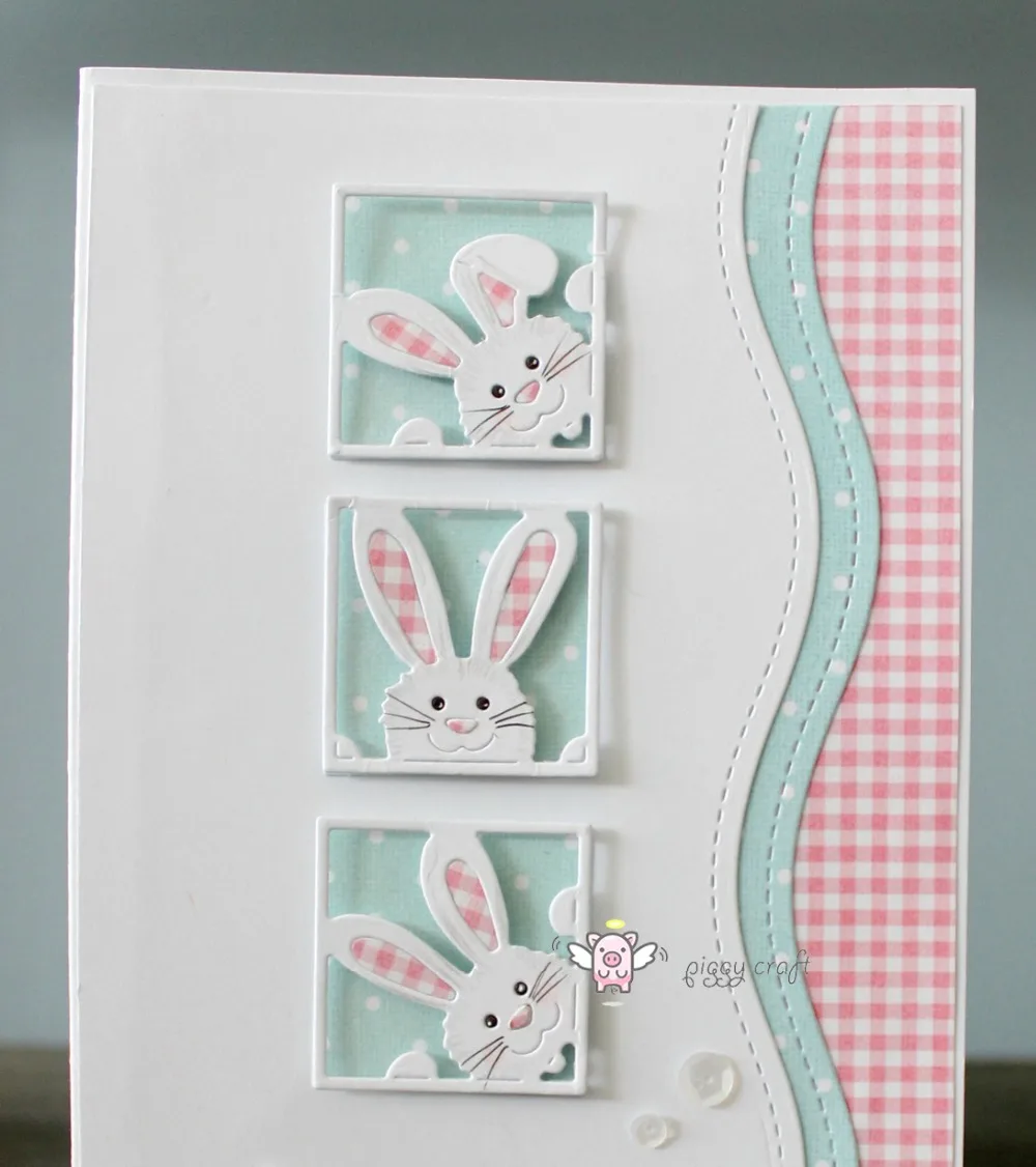 

Mmao Crafts Metal Steel Cutting Dies 3 little rabbit boxes Stencil For DIY Scrapbooking Paper/photo Cards Embossing Dies