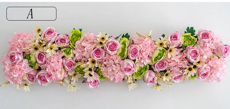 Flone 100cm high quality Rose Artificial Silk Flower Row For Wedding Arch Background wall stage party props Decoration Flower Accessories  (4)