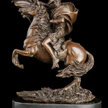 Домашняя гостиная Настенный декор искусство-36 см герой Наполеон искусство Бронзовая лошадь украшение латунь декоративная