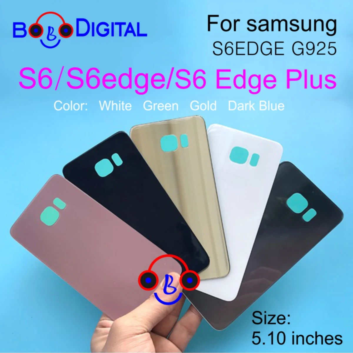 

ORIGINAL Glass Cover For Samsung Galaxy S6 Back Glass G920 Battery Cover G925 G928 Housing S6 Edge S6 + S6Edge Plus Back cover