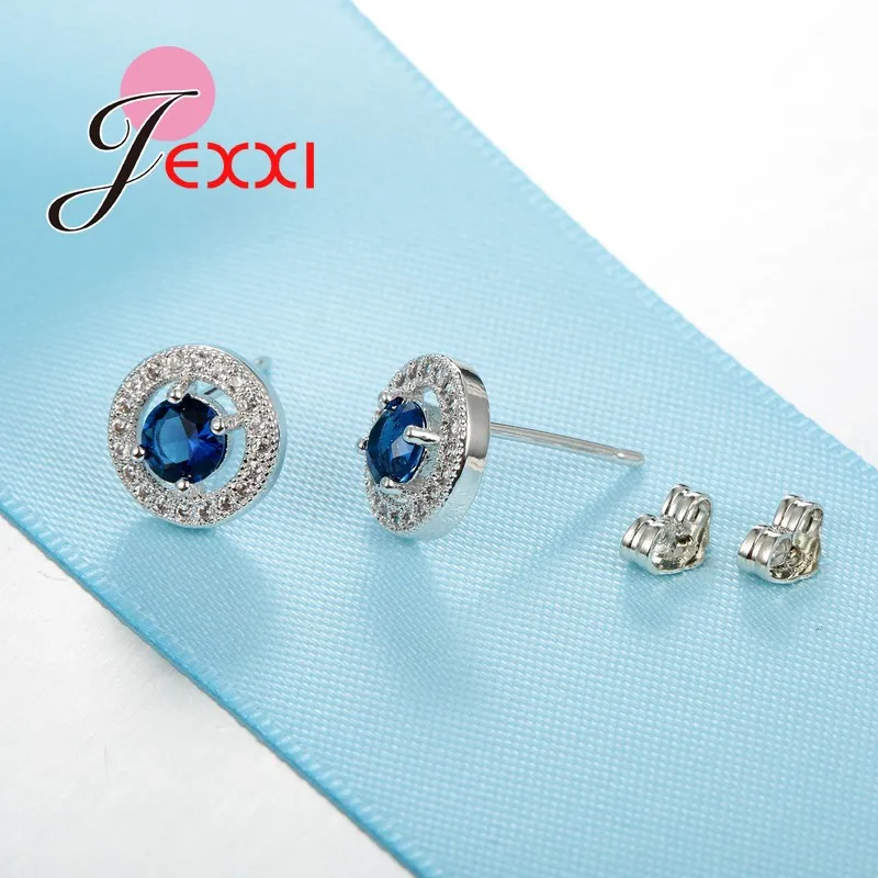 Женские серьги гвоздики из серебра 925 пробы с кристаллами карата|stud earrings|earrings