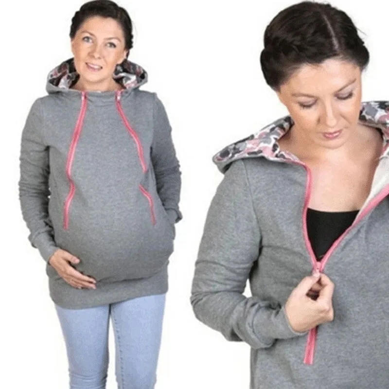 

Hooded Baby Carrier Clothes For Pregnant Women Jackets Maternity Coat Pregnancy Hoodies Autumn Winter Pregnant Jackets Clothing