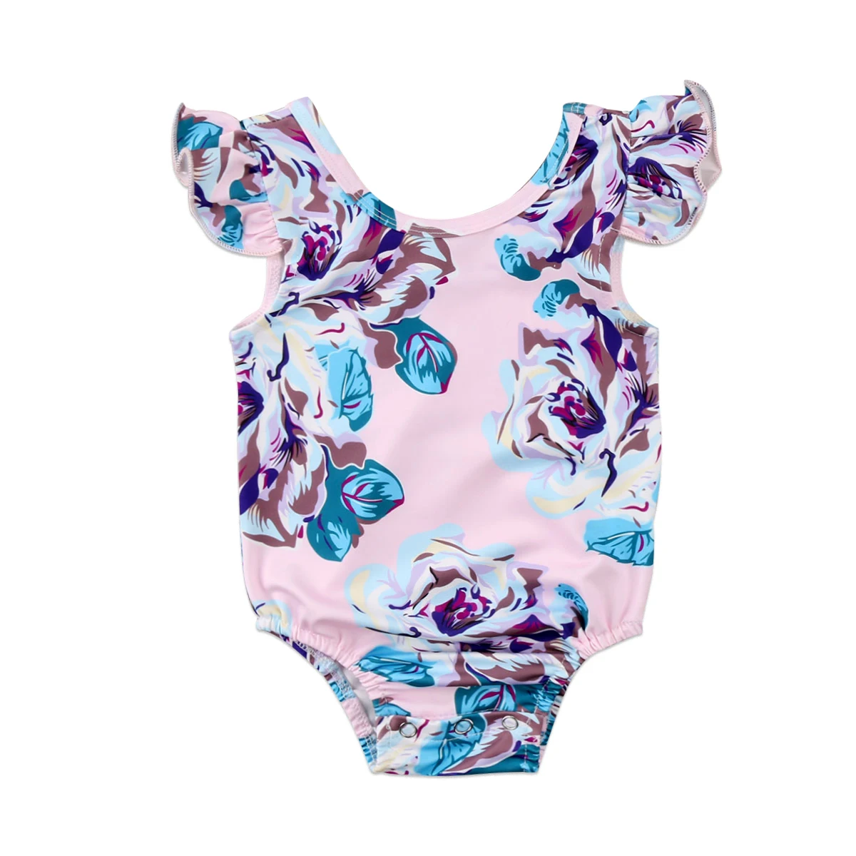 Newborn Baby Girls Flower Floral Romper Jumpsuit Outfits Clothes Summer