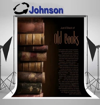 

wall photo backdrop Vinyl cloth High quality Computer print Old Antique Books Stack backgrounds