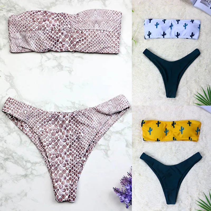 2018 New Strapless sexy Bikini set Push Up Women Swimwear Swimsuit Female Retro Floral Swim Suit Off Shoulder Bikinis Tie 3266 2018 New Strapless sexy Bikini set Push Up Women Swimwear Swimsuit Female Retro Floral Swim Suit Off Shoulder Bikinis Tie 3266