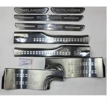 

Stainless steel External door sill Internal Scuff Plate Car accessories l For 2013 Mitsubishi Outlander Samurai