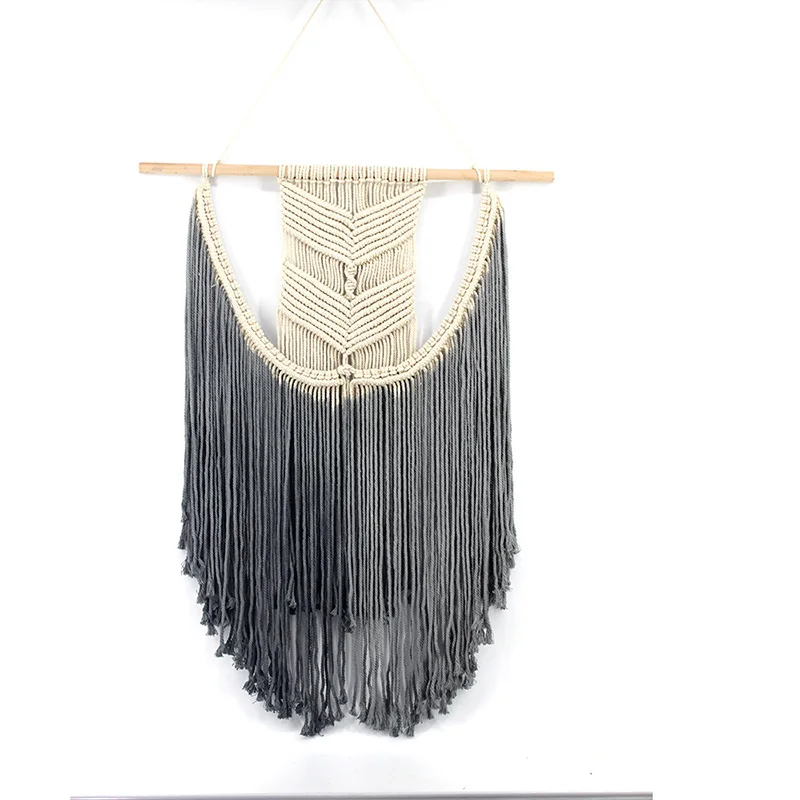 

Bohemia Macrame Wall Hanging Curtain Sofa Bedside Backdrop Decoration Handmade-Woven Tassel Tapestry Kids Room Tents Decorative