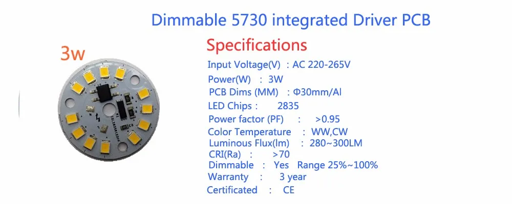 220 v SMD dimmable pcb ic ch 3 W 5 W 7 W 10 W 12 W 15 W 25 W 30 W 40 W 60 W 100 W ic драйвер лампы панель белый теплый белый