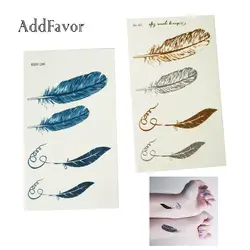 Addfavor 5 шт Мода Водонепроницаемый временные Декорации для тела, рук Стикеры поддельные татуировки, сексуальные личности форма листьев
