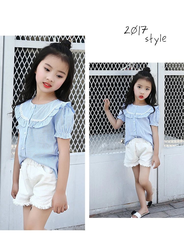 Children's T-shirt Girls Baby Summer Cute style Beautiful girl chiffon Printed loose T-shirt top for angel kids clothes (5)