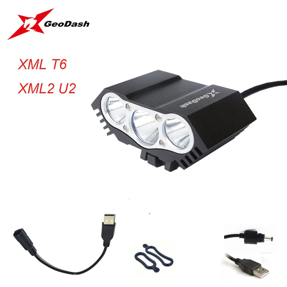 Super Bright 30W Bike Light LED USB Waterproof 3300lm XML T6/ XML2 U2