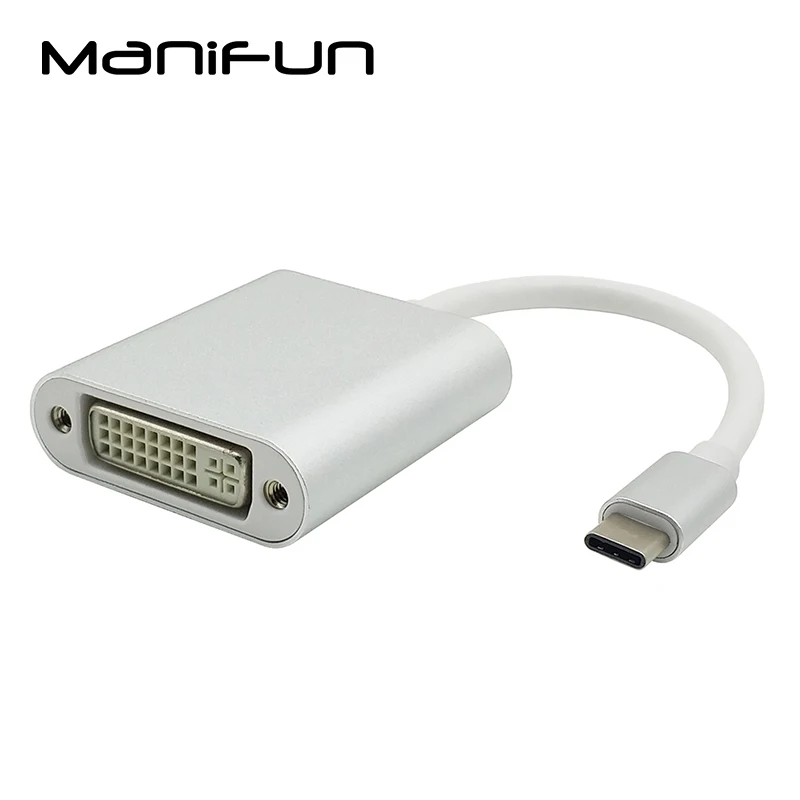 USB C Type C to DVI Adapter Cables USB-C USB 3.1 to DVI Converter Cable 1080P for Apple New Macbook Chromebook Pixel Dell XPS 13