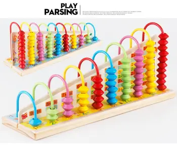 

Wooden abacus children Math toys Rainbow Bead Classic Montessori Mathematic Wood Toy learning Early educational baby stem gifts