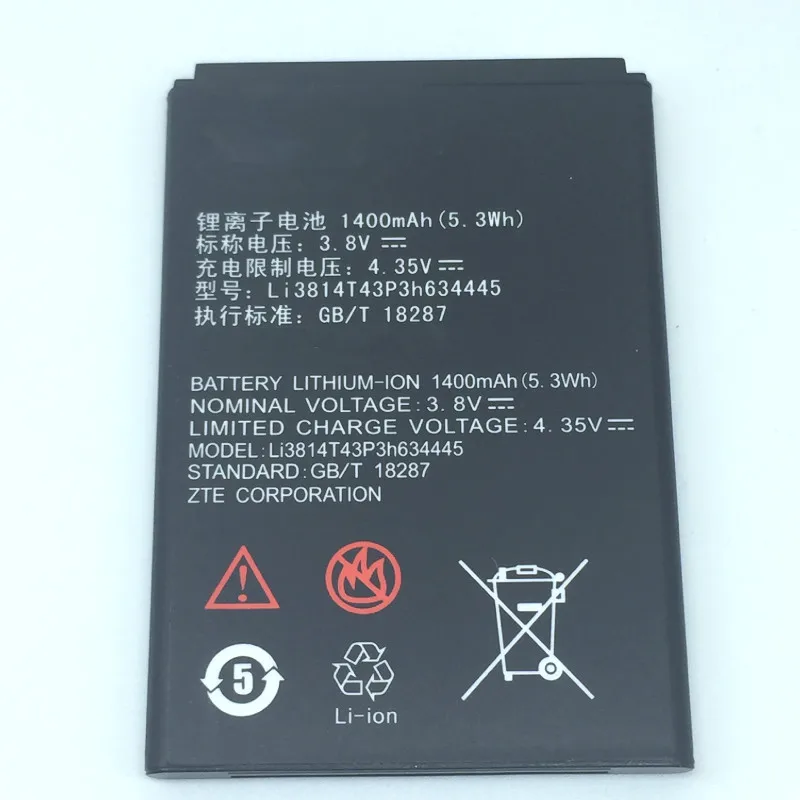 Аккумулятор на 1400 мА · ч для ZTE Blade L110 A112 V815W Li3814T43P3h634445 батареи + код отслеживания |