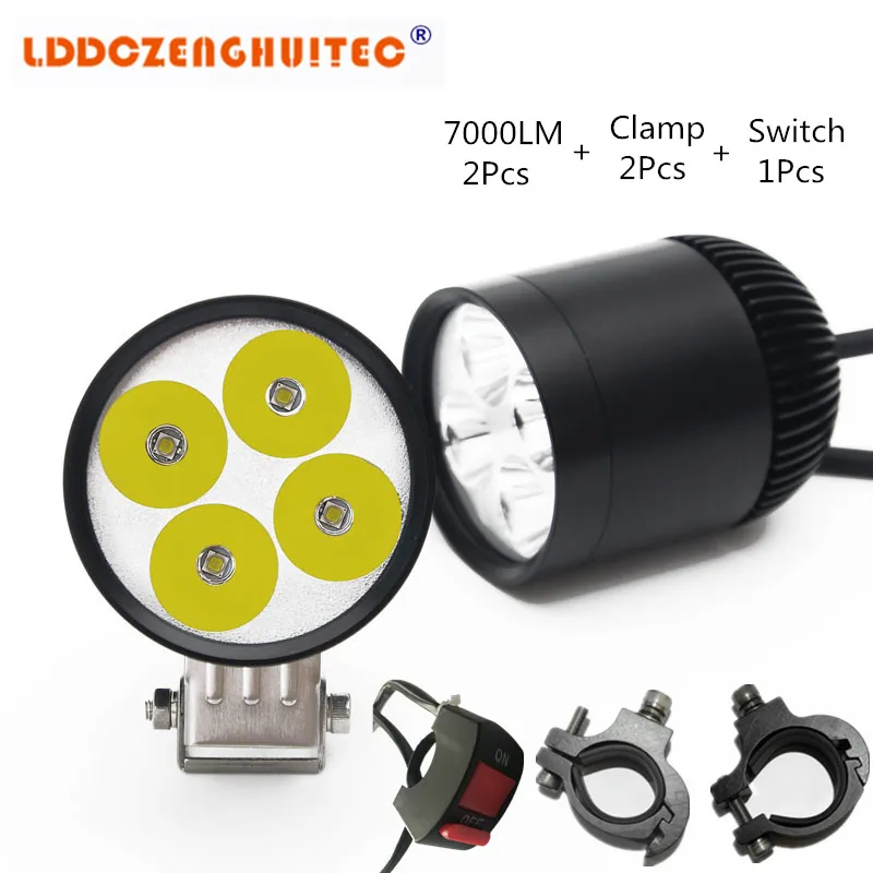 

LDDCZENGHUITEC 35W 7000LM Sport auxiliary motorcycle fog lights lamp Universal LED Lighting Kit Aluminum lamp for Motorcycle