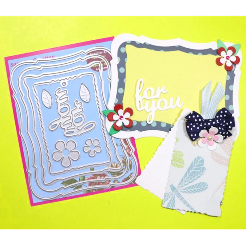 

Cutting dies Frame & for you Scrapbook Metal Dies DIY Craft Stencil
