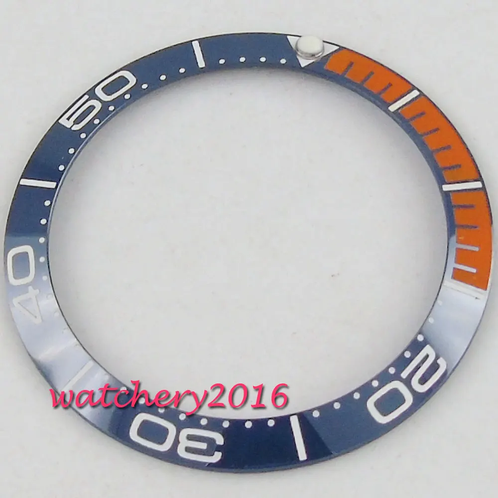 38mm Blue & Orange Ceramic bezel insert for 40mm submariner GMT automatic men's watch