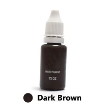 Professional Tattoo Ink Microblading Permanent Makeup Micro Pigment for Eyebrow Lip Eyeliner 1/2 oz 15ML Dark Brown 1Piece