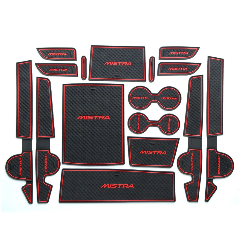 

16Pcs Lot Car Interior Upholstery For HYUNDAI 17 MISTRA Rubber Mat Car Accessories Non-Slip Mat Auto Accessories Interior