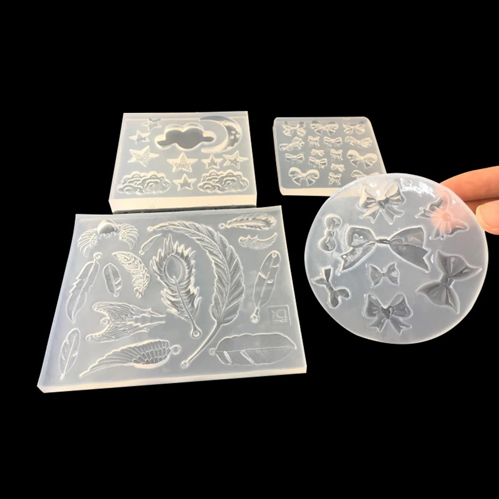 

Creative Star Moon Feathers Silicone Resin Mold for DIY Jewelry Pendant Making Tool Mould Handmade Craft