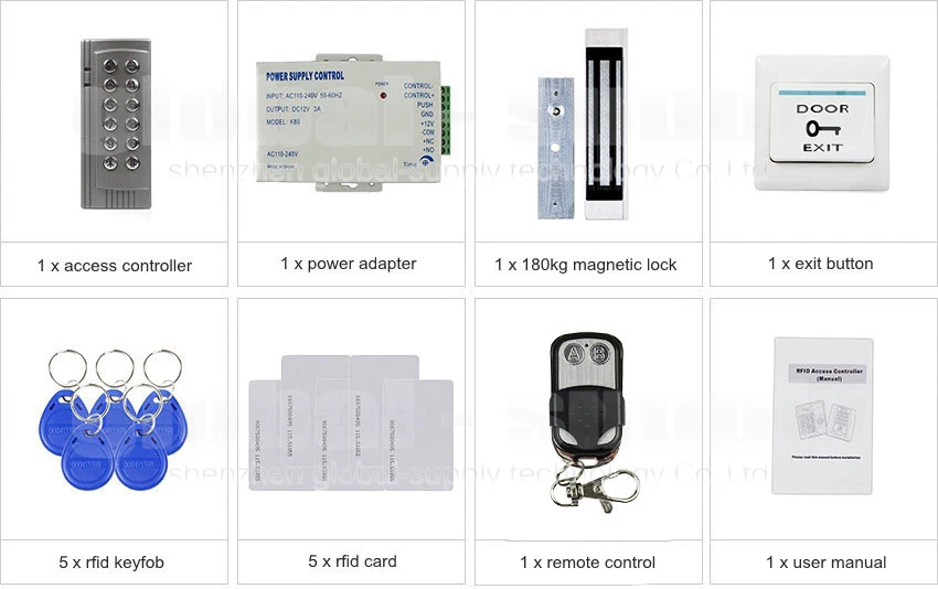 Diysecur пульт дистанционного управления 125 кГц EM RFID считыватель пароль дверной Система контроля доступа комплект+ 180 кг Электрический магнитный замок K4