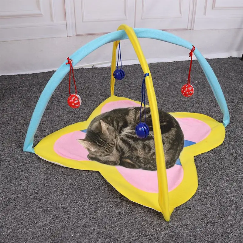 

Cat bed In-Outdoor Pet Cat Funny Hammock Bed and Toy Kitten Cat Play Sleeping Furniture Tent Balls Cat Play House Kennels Bell