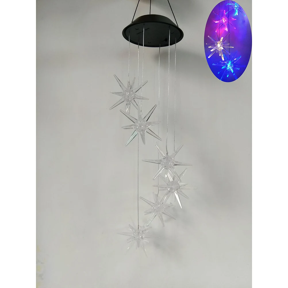 BESTOYARD светодиодный Solar Wind Chime Star Цвет Изменение мобильный Wind Chime свет для офиса сад вечерние дома балкон Спальня