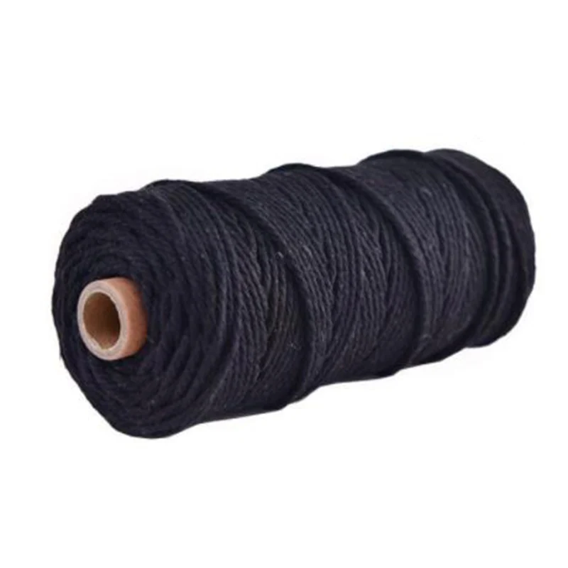 

1 Roll 100% Natural Cotton String Twisted Cord Color Craft Macrame Artisan DIY