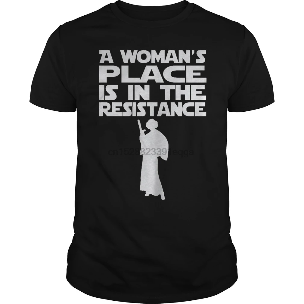 

Men Short sleeve tshirt A Woman's Place Is In The Resistance cool Women t-shirt