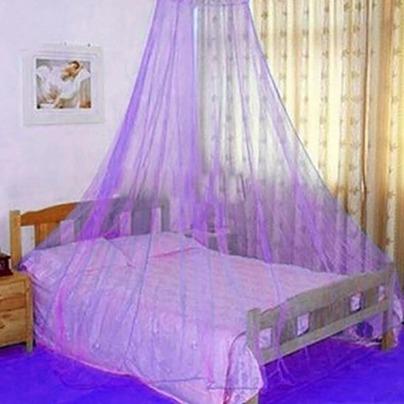 Элегантный кружевной навес для кровати от насекомых, сетка, занавес, Круглый купол, москитная сетка, постельное белье 14