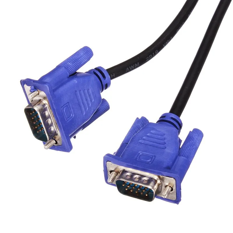 1.5m 1.8m 15 Pin VGA SVGA D Sub Monitor Male to Male HD Video