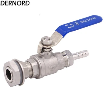 

DERNORD 1/2" Female Stainless Steel Weldless Compact Ball Valve & Barb-Homebrew Beer Kettle Pot