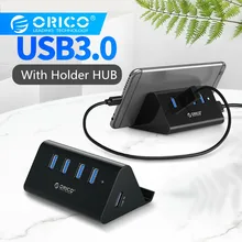 ORICO ABS 4 порта usb-хаб высокоскоростной 3,0 usb-хаб OTG разветвитель мульти хаб с держателем телефона планшета для ноутбука ПК