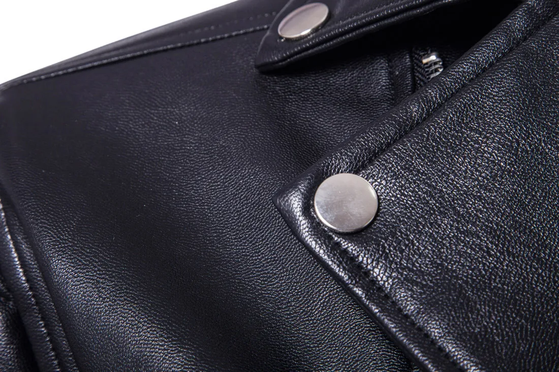 2018 New Fashion Men'S Motorcycle Big Size Leather Zipper Leather Jacket Men Classic Design Biker Jackets Male Bomber Coats 