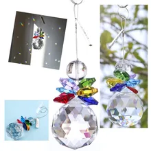 H& D гирлянда чакра спектры Радуга Suncatcher хрустальные подвески для частей люстры фэн-шуй призма для подвешивания капель(многоцветный