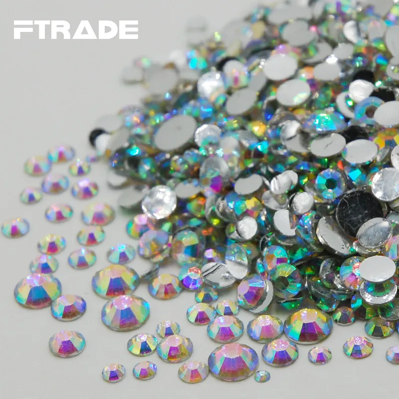 Violet Rhinestone Mixed Sizes Top Quality Non Hotfix Flatback Acrylic Rhinestones For Nail Art Decoration DIY Nail Mix Beads Pins & Pincushions