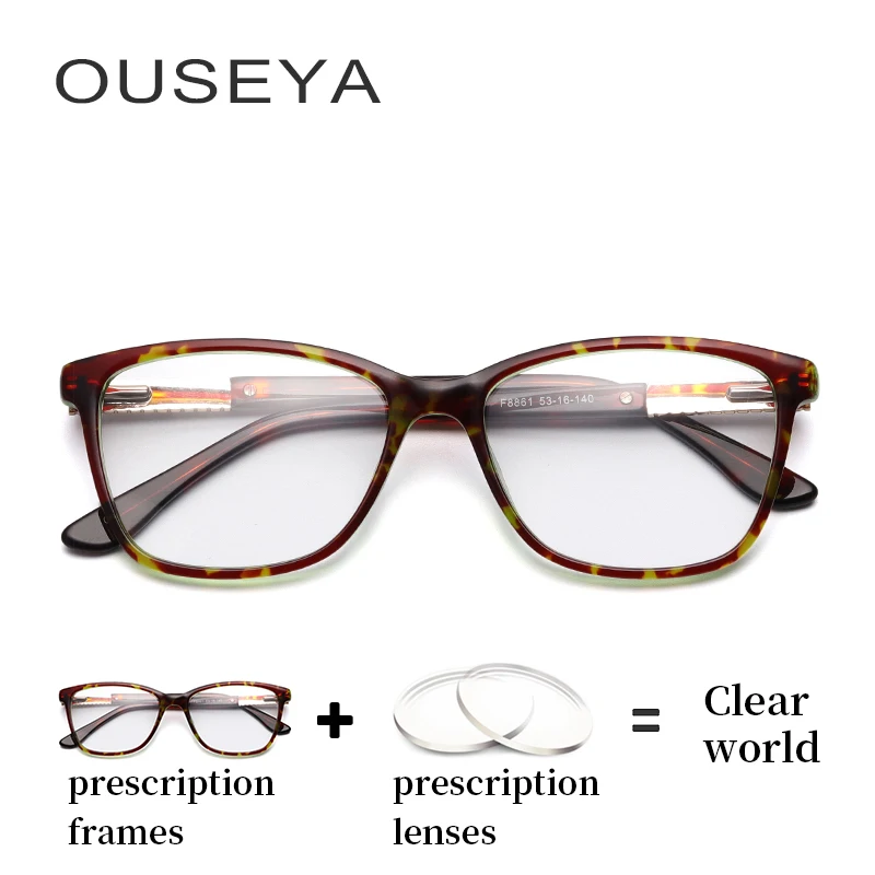 Acetate Women Optical Glasses Luxury Astigmatism Retro Transition Lens Aspherical Thin