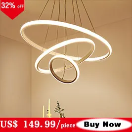 Lampara Colgante, современный светодиодный светильник, подвесной светильник, кольца, Потолочная люстра, светильник ing для гостиной, столовой, светильник, светильники