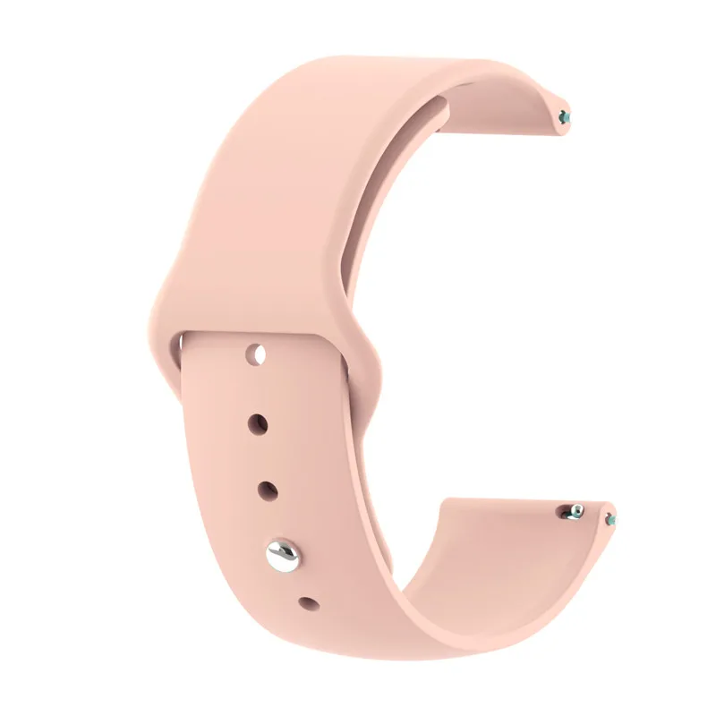 22 мм сменный силиконовый браслет для Amazfit Pace Smartwatch ремешок для huawei Watch 2 Classic/gear S3/LG/Ticwatch E2 - Цвет: light pink