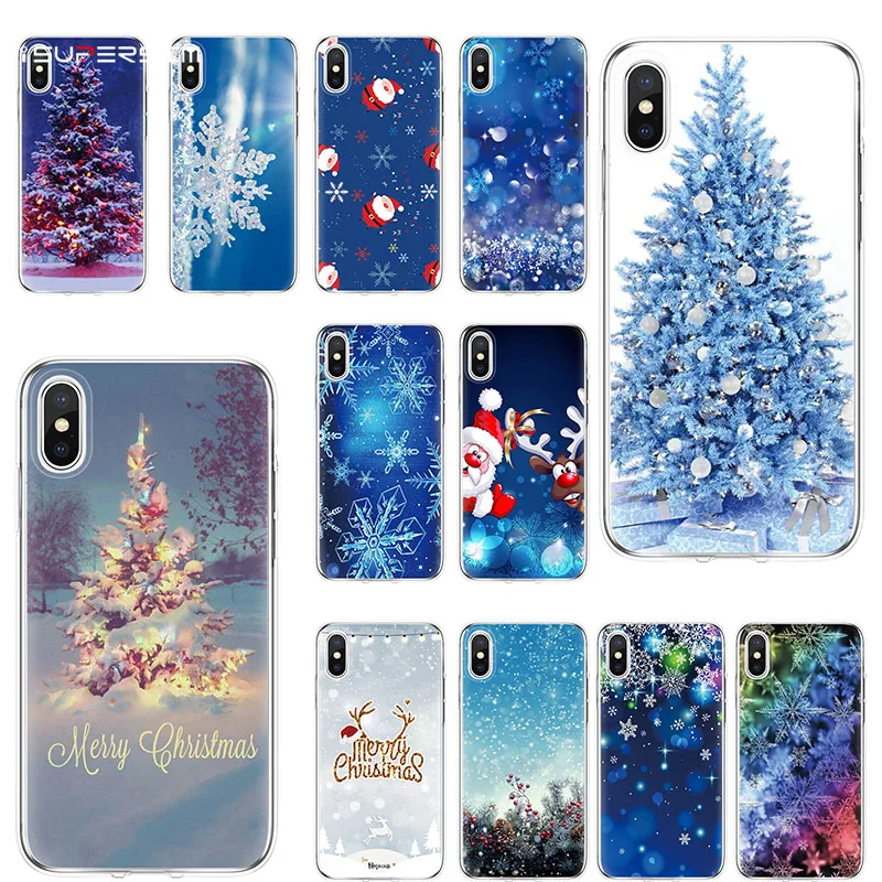 Рождественский чехол из ТПУ для iPhone XR 11 Pro XS MAX X 4 4S 5S 5C SE 6 6S 7 8 Plus 5|Бамперы| |