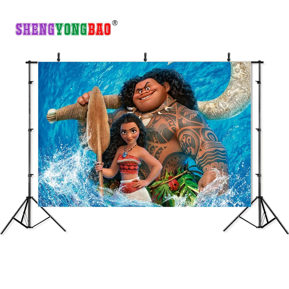 

SHENGYONGBAO Art Cloth Digital Printed Backdrops for Photography moana theme Photo Studio Background NYHSH-5301