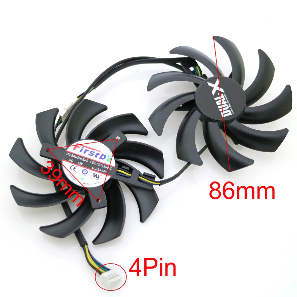 Бесплатная доставка 2 шт./лот FDC10H12S9 C 86 мм VGA вентилятор для Sapphire HD6970 HD7870 2G HD7950 HD7970