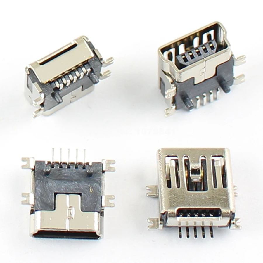 Connecteur Mini USB Femelle 5 Broches - Jack De Charge Pour Smartphone, GPS, Appareils électroniques (SMD, Noir)