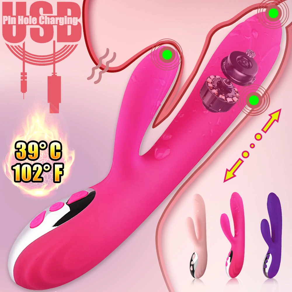 Pаспродажа G Spot вибратор Дилдо кролик игрушки для взрослых font b usb b font зарядка мощный секс игрушка для мастурбации для женщин Водонепроницаемый Секс продукт дл...